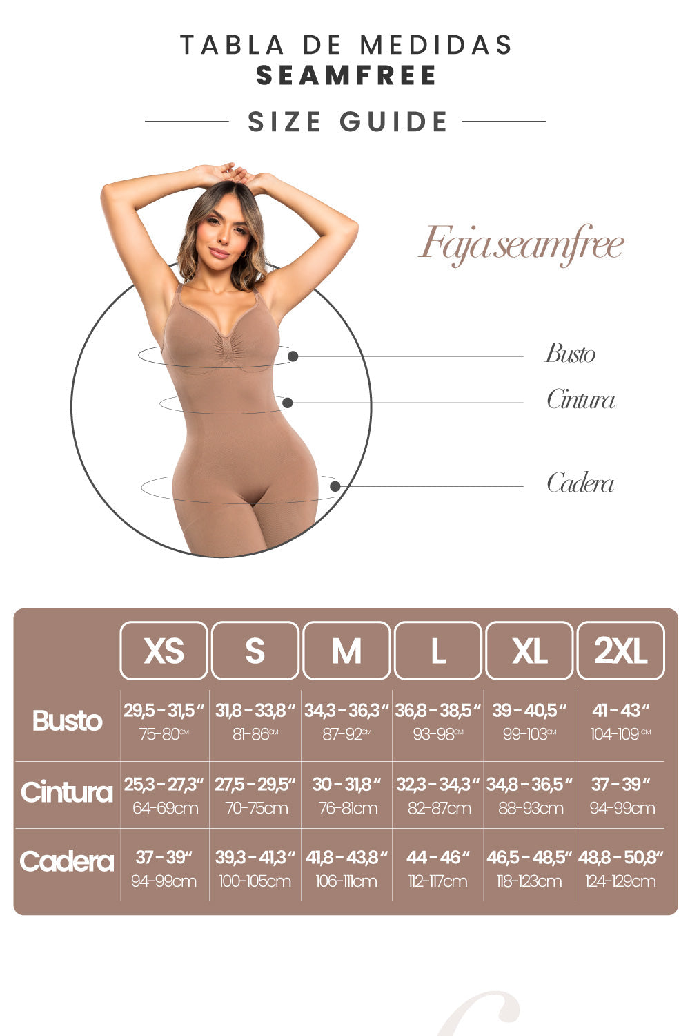 - Body faja invisible espalda alta con compresión media
- Efecto lifting natural en zona posterior con espalda cubierta
- Body moldeador con tirantes cruzados o rectos