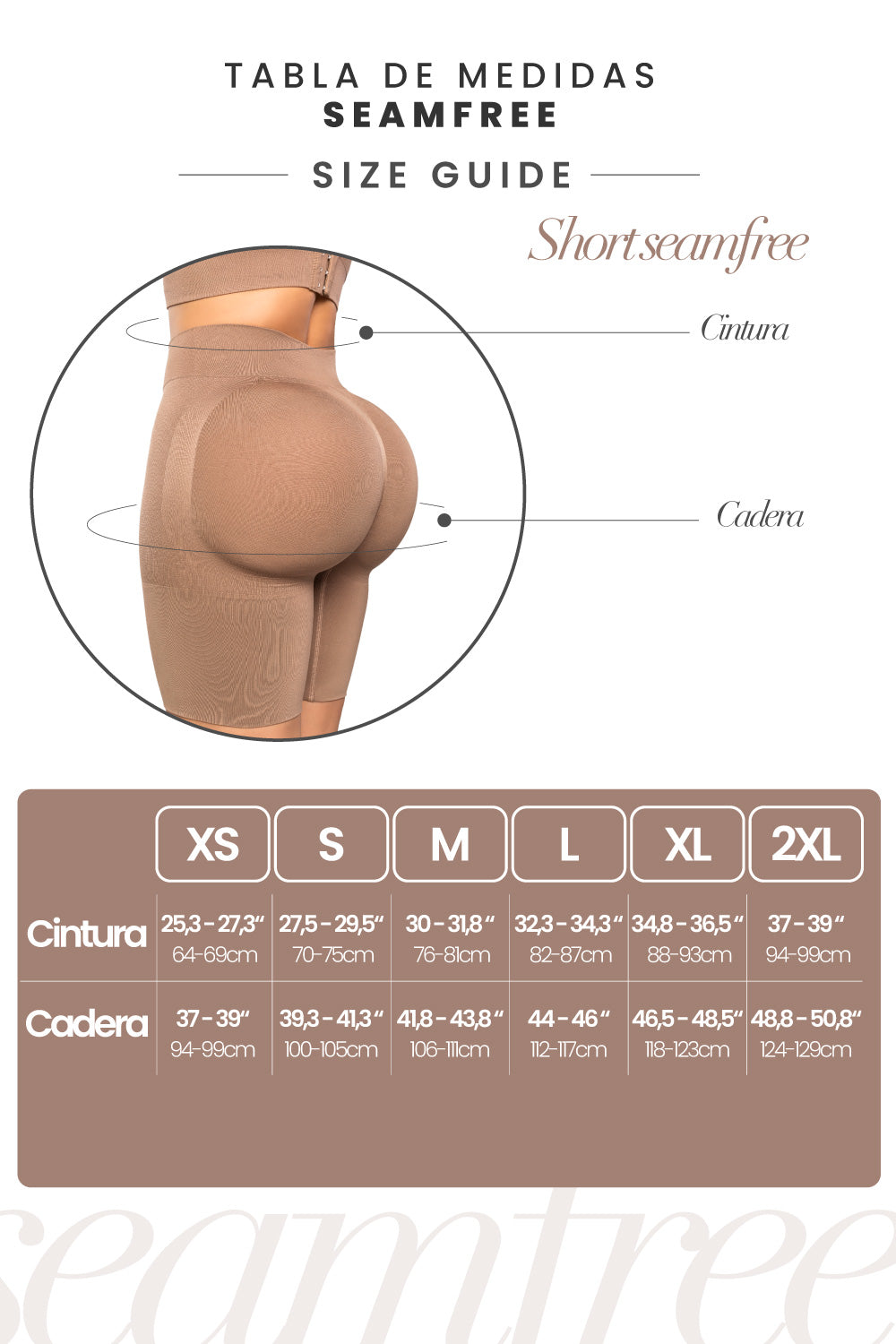 - Short SMI04052 lifting extra invisible
- Vista trasera short moldeador natural
- Short con control abdomen y muslos